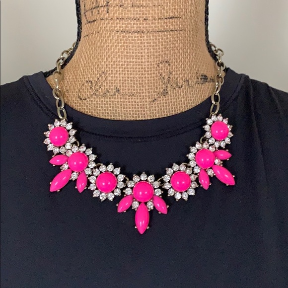J. Crew Jewelry - J. Crew Hot Pink Statement Necklace
